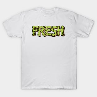 Fresh Kiwi | Cute Fruit Alphabet Typography T-Shirt